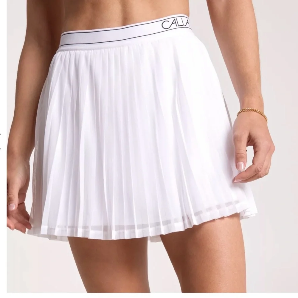 CALIA by Carrie Underwood White Mesh Pleated Tennis or Pickleball Skirt XS - Picture 4 of 8